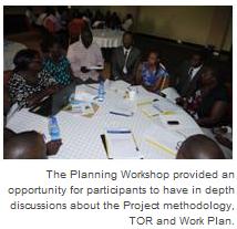 The Planning Workshop provided an opportunity for participants to have in depth discussions about the Project methodology, TOR and Work Plan.