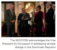 The NCCCCDM acknowledges the Vice President for his support in addressing climate change in the Dominican Republic