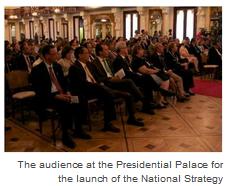 The audience at the Presidential Palace for the launch of the National Strategy