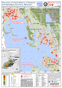 UNOSAT analysis map on Myanmar - click to enlarge