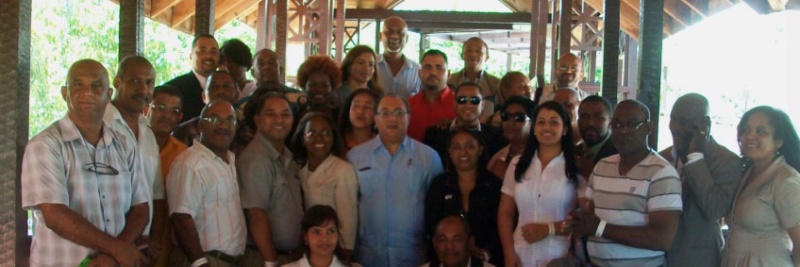 Journalists at the Workshop on Climate Change in Boca Chica, Dominican Republic.