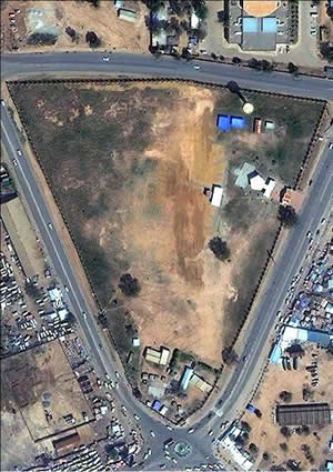 Satellite image of referendum voting station in Juba, southern Sudan