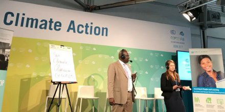 Dr. Magaran Bagayoko, Regional Adviser and Programme area Coordinator, WHO and Ms. Sanne de Wit International Federation of Medical Students' Associations (IFMSA)