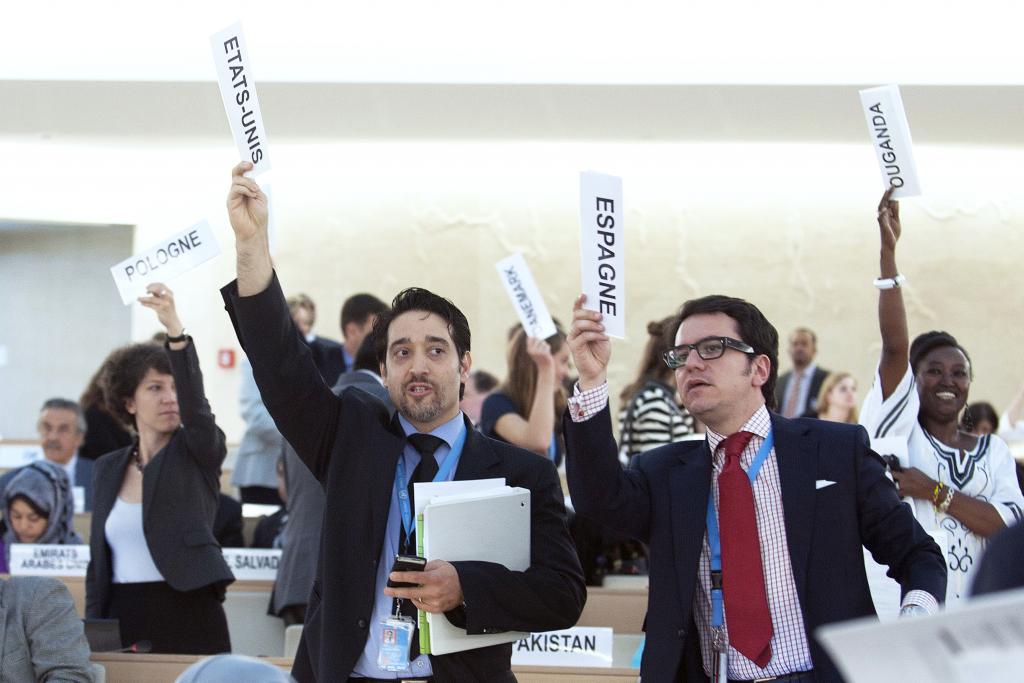 Delegates representing their countries