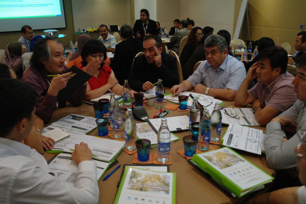 participants discussing issues of waste management