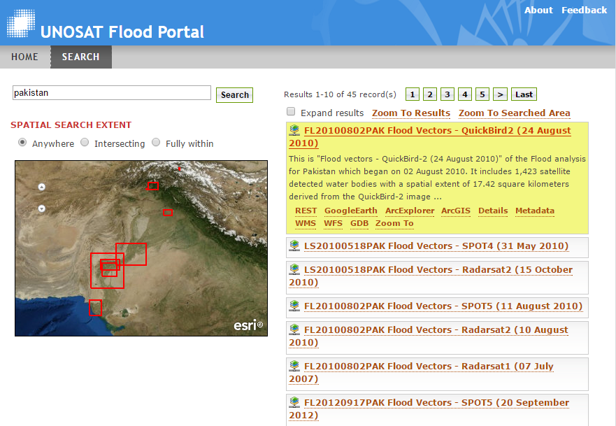 UNOSAT Flood Portal