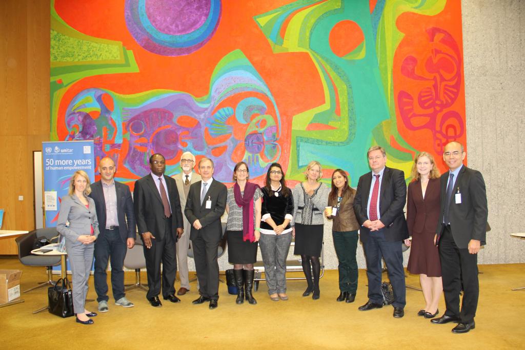 Group photo of the participants at the ILO in Geneva where the event took place.