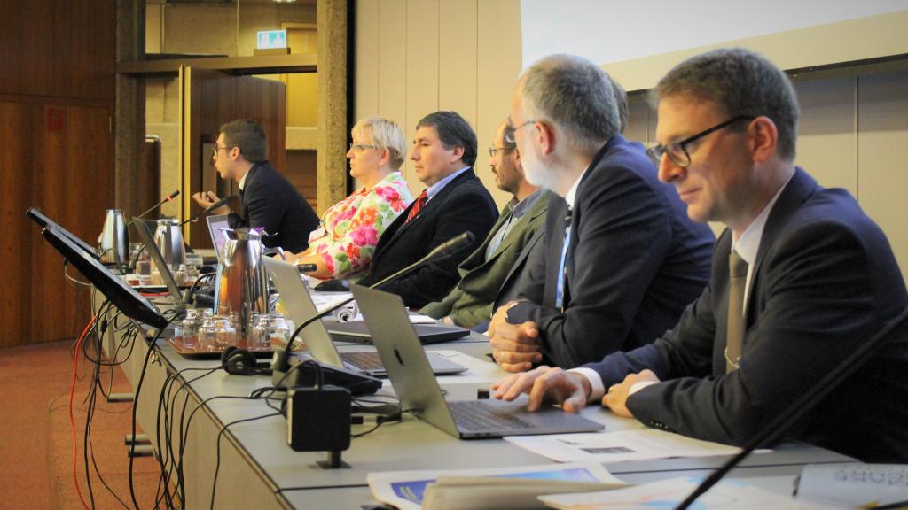 Jost Dittkrist of UNITAR moderating the discussion