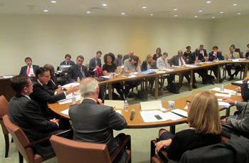 Assistant Secretary-General For Peacebuilding Support, Oscar Fernandez-Taranco, briefs delegates