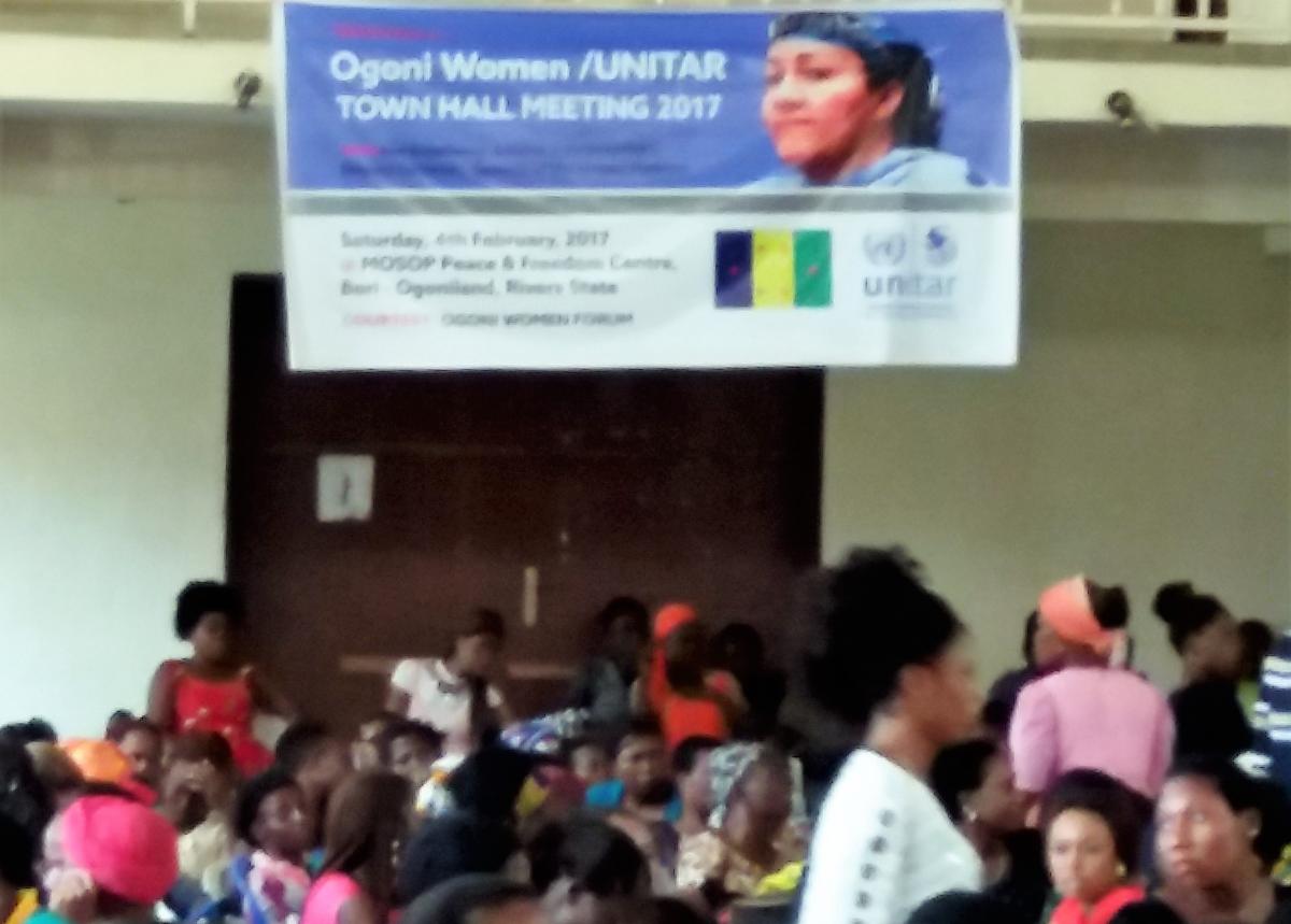 Ogoni women at UNITAR town hall meeting