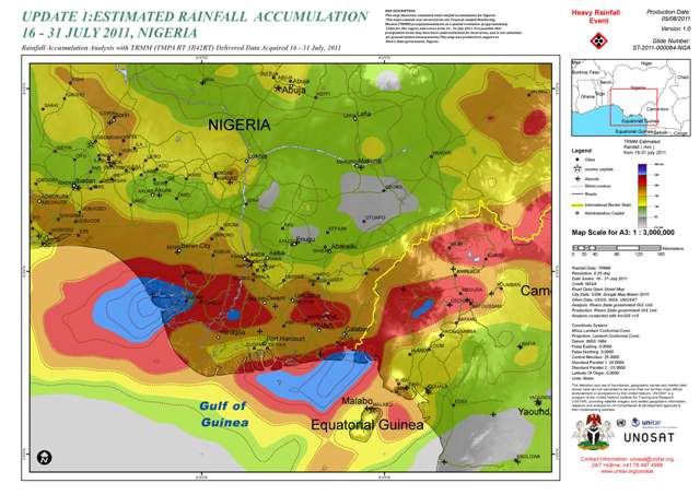 UNOSAT Nigeria rivers map