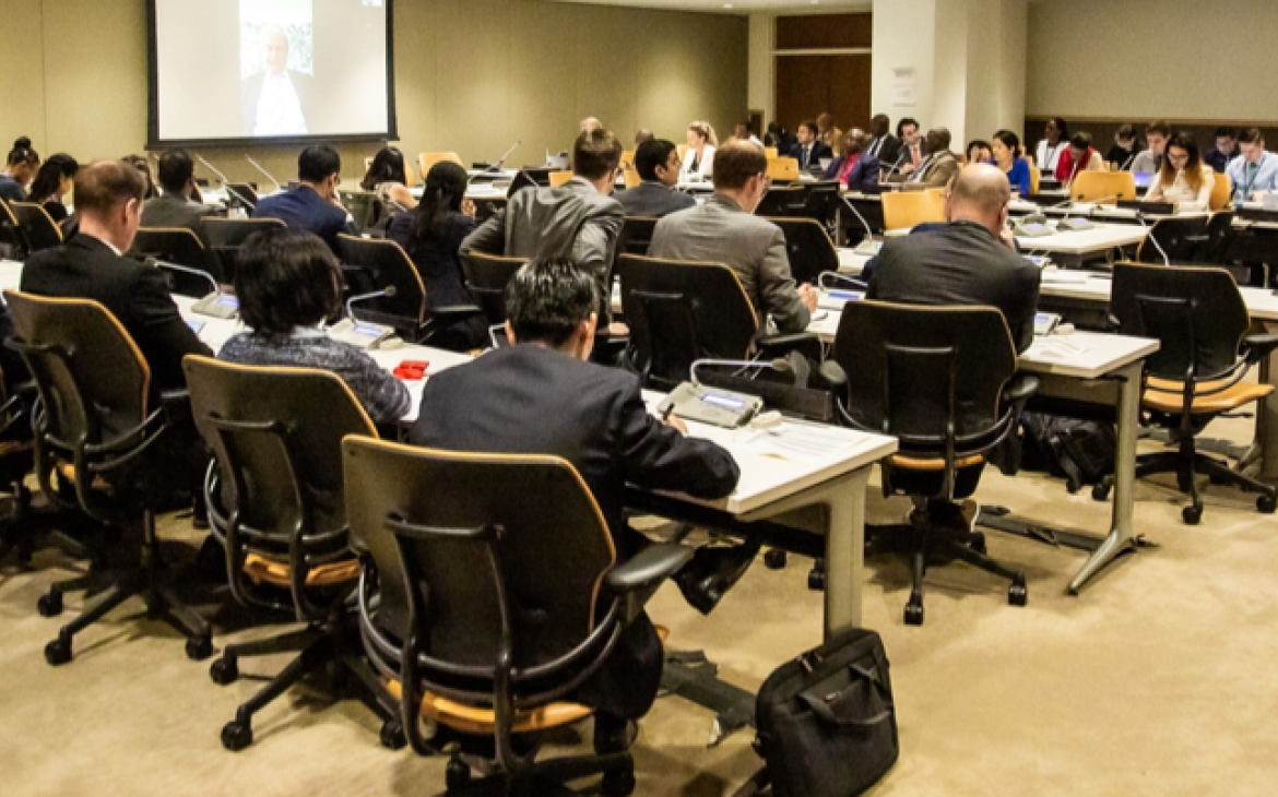 Delegates at the opening of the last day of the 5th Committee Briefing