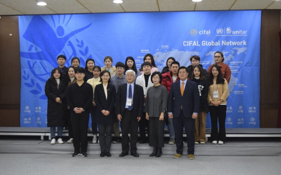 Participants and speakers during the International Cooperation course in Jeju, Republic of Korea