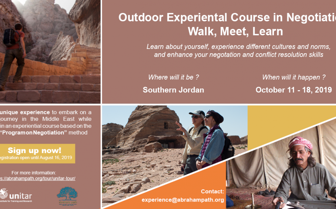 OUTDOOR EXPERIENTIAL COURSE IN NEGOTIATION IN SOUTHERN JORDAN