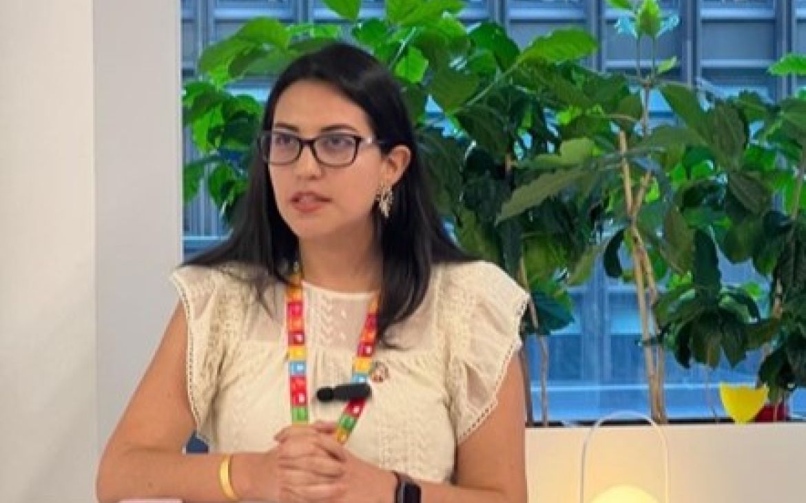 Ms. Sariha Moya, Minister of National Plantification of Ecuador giving some remarks at the event. Ms. Sariha Moya, Minister of National Plantification of Ecuador giving some remarks at the event.