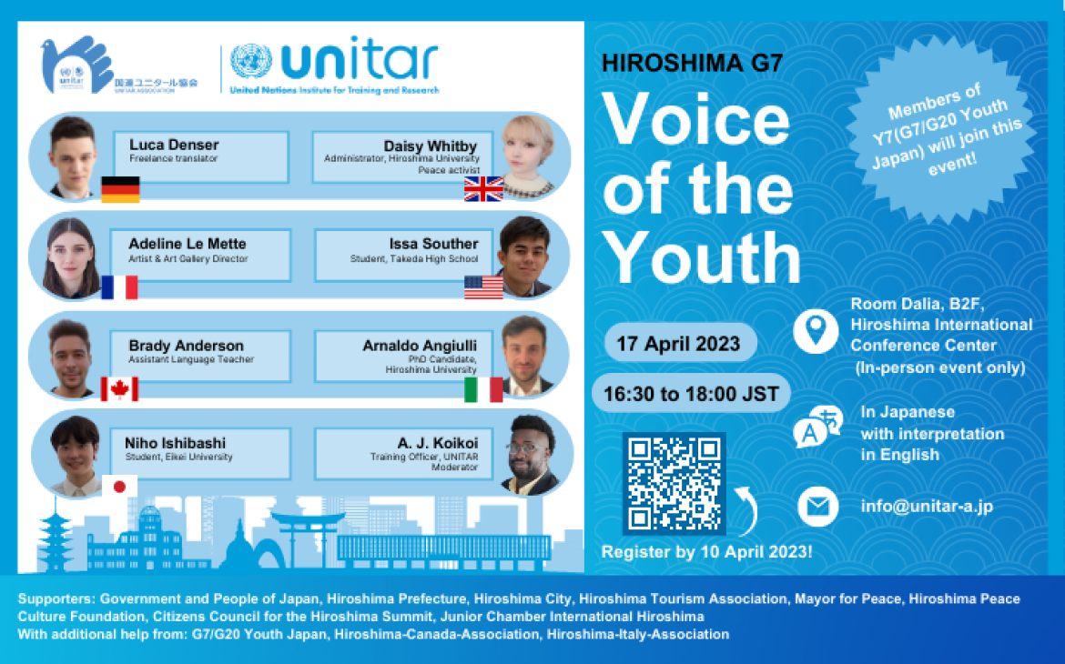 Hiroshima G7: Voice of the Youth flyer