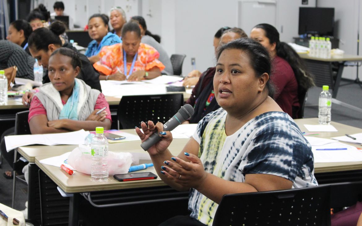 UNITAR Women's Leadership Leadership in Tsunami-based DRR Training Programme during training session