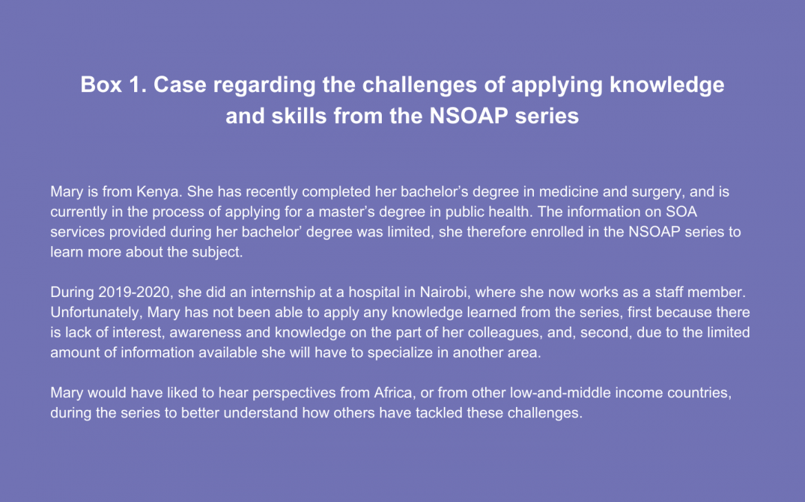 People - Developing capacities on the NSOAP process