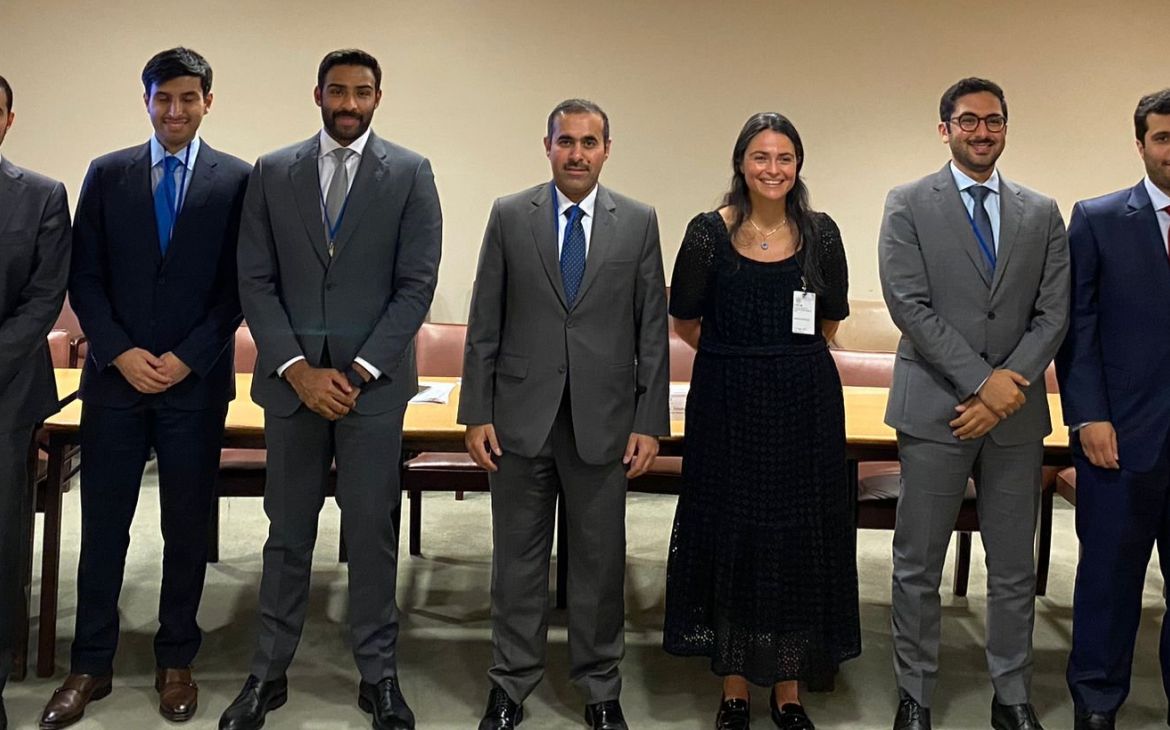 Qatar Delegation with Ms. Jimena Leiva-Roesch, Director of Global Initiatives at the International Peace Institute