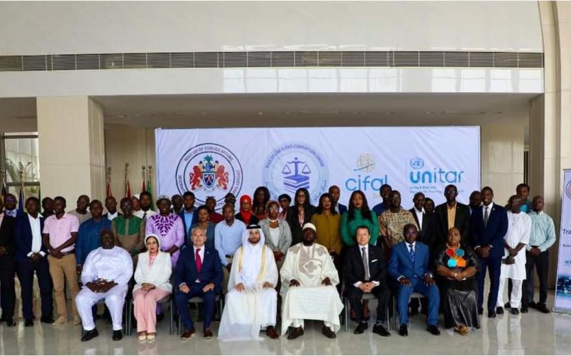 Group picture of Workshop on Cybercrime and Cybersecurity, Chaired by r. Mamadou Tangara  the Minister of Foreign Affairs of the Republic of The Gambia