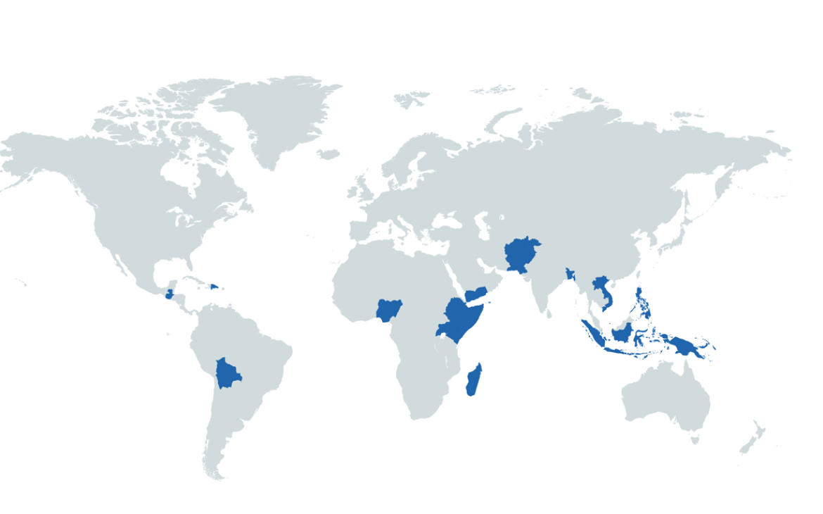 2018 UNOSAT activations in 22 countries