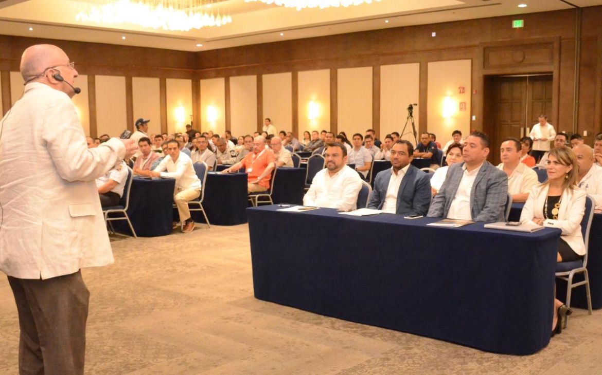 Speaker talking about the importance of disaster preparedness Speaker talking about the importance of disaster preparedness