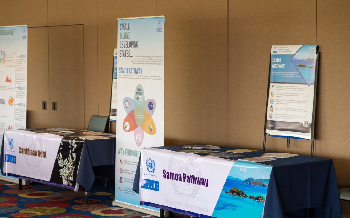 Samoa pathway stand at CARIBBEAN LEARNING CONFERENCE ON A HOLISTIC IMPLEMENTATION OF THE 2030 AGENDA