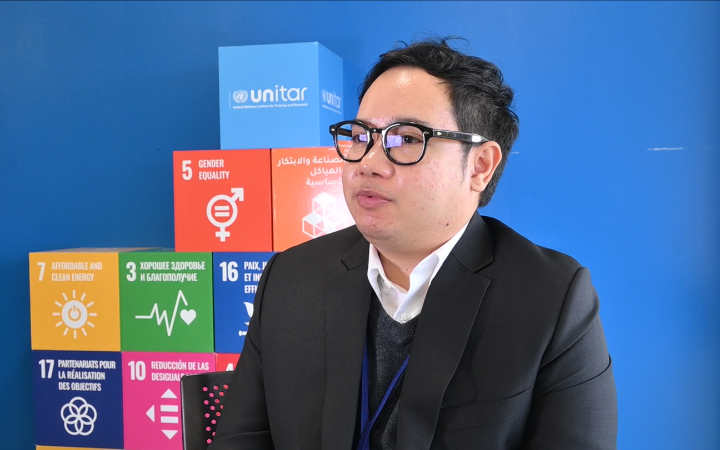 Aiyarat Kosakul doing interview with UNITAR. Aiyarat Kosakul doing interview with UNITAR.