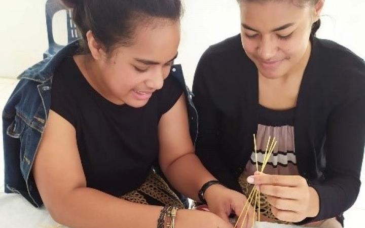 Incorporating youth in disaster risk reduction is a main focus of Lu’isa’s projects after attending UNITAR’s training. Credit: National Emergency Management Office/MEIDECC Tonga