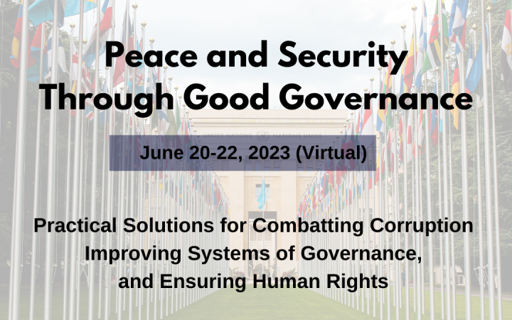 UNITAR to Co-Host conference on Peace and Security Through Good Governance