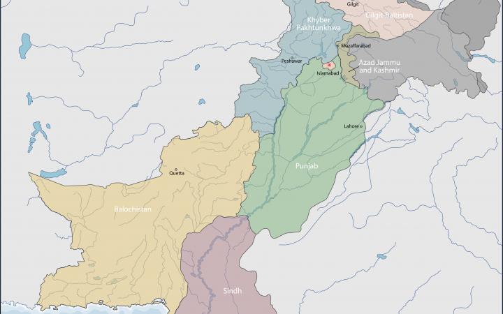 Map over Pakistan