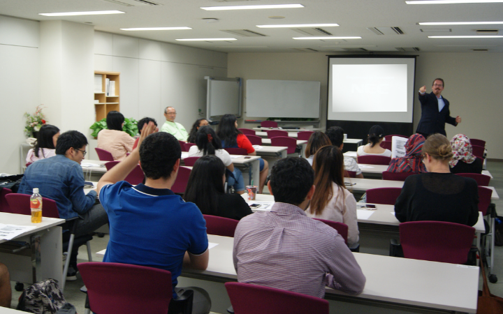 UNITAR staff lecturing at Ritsumeikan Asia Pacific University