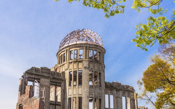 Abolition and Disarmament of Nuclear Weapons Atomic Bomb Dome in Hiroshima, Japan