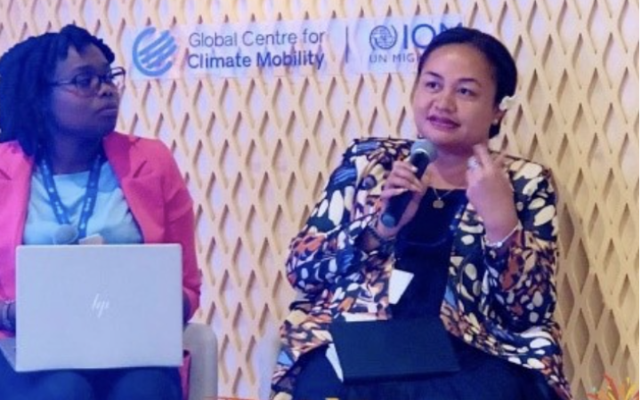 Leba Gauvinaka, UNOSAT’s in-country expert in Fiji, at the COP28