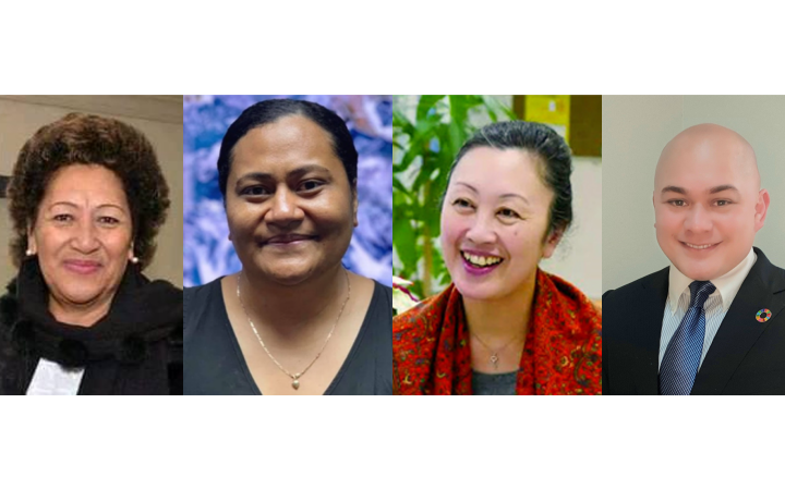 From left, Ms. Maualaivao Namulauulu Tautala MAUALA; Ms. Vasiti SOKO; Ms. Emiko NUKUI; and Dr. Richard CRICHTON From left, Ms. Maualaivao Namulauulu Tautala MAUALA; Ms. Vasiti SOKO; Ms. Emiko NUKUI; and Dr. Richard CRICHTON
