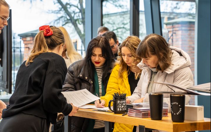 Participants from "Digital reskilling programme for Ukrainian women evacuees in Poland". Participants from "Digital reskilling programme for Ukrainian women evacuees in Poland".