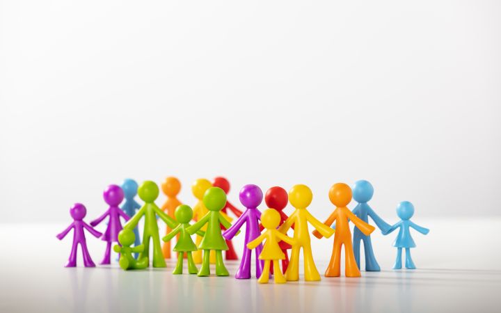 What is Gender and Why Gender Equality? Multi-colored plastic figures (Photo via Envato Elements)