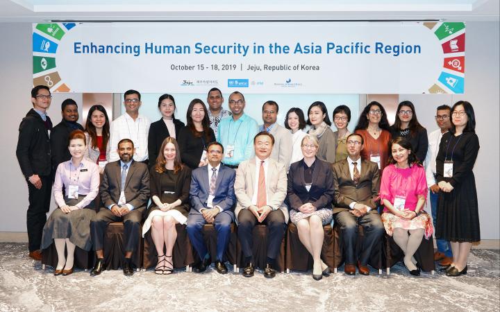Photo group at the inauguration day of the Enhancing Human Security in the Asia Pacific Region workshop