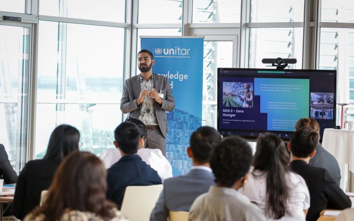 UNITAR  AI-Driven Sustainable Solutions to Overcome Global Challenges Workshop UNITAR  AI-Driven Sustainable Solutions to Overcome Global Challenges Workshop Expert Presenting