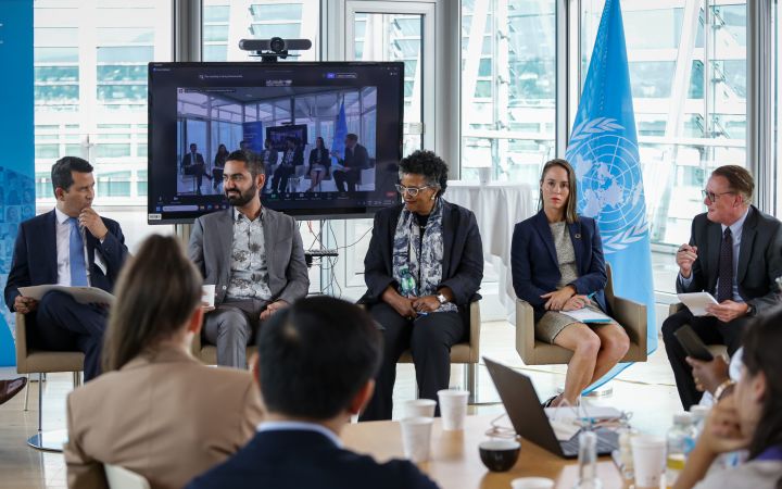 UNITAR AI-Driven Sustainable Solutions to Overcome Global Challenges Panel Discussion UNITAR AI-Driven Sustainable Solutions to Overcome Global Challenges Panelists in Discussion