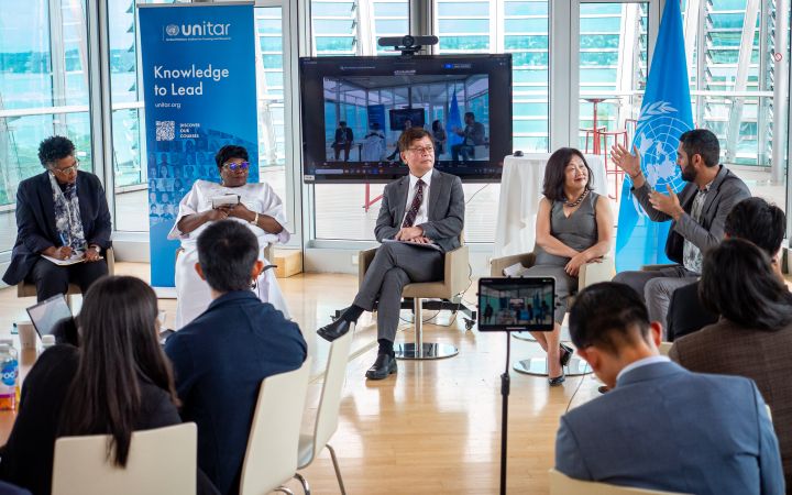 UNITAR AI-Driven Sustainable Solutions to Overcome Global Challenges Panel Discussion (Session 1) UNITAR AI-Driven Sustainable Solutions to Overcome Global Challenges Panelists in Discussion (Session 2)