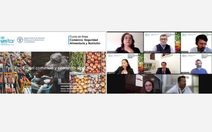 Experts facilitating the FAO-UNITAR webinar as part of the weekly course interaction with the learners. Experts facilitating the FAO-UNITAR webinar as part of the weekly course interaction with the learners.