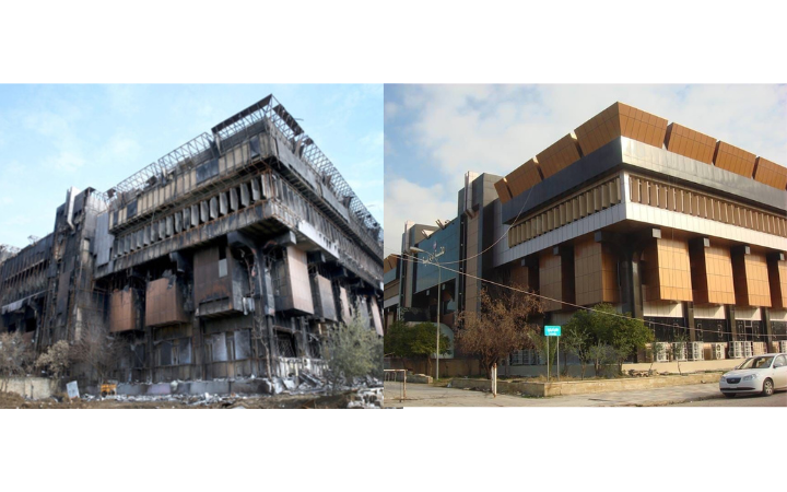 University of Mosul Central Library: before and after reconstruction