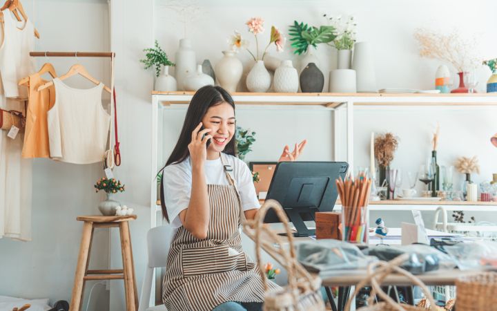 Youth Entrepreneurship: The Mindset (Photo via Envato Elements) Young entrepreneur on a call while she is in the studio
