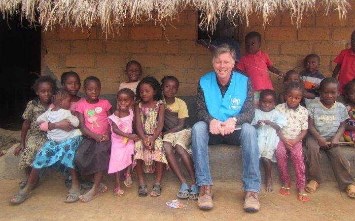 John Wain in the field in Zambia