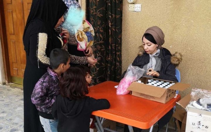 Zahraa in December of 2019 delivering primary healthcare services, mental health and gender based violence services to rural zones after conflict Zahraa in December of 2019 delivering primary healthcare services, mental health and gender based violence services to rural zones after conflict