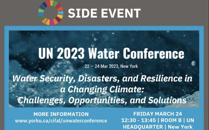 Side event: Water Security, Disasters, and Resilience in a Changing Climate: Challenges, Opportunities, and Solutions