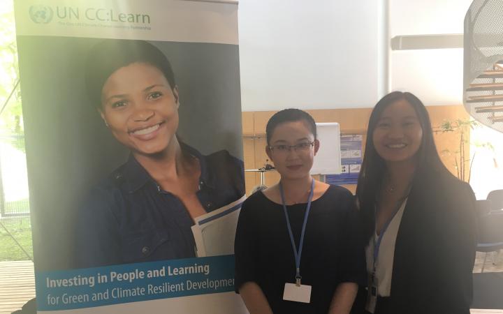 Laura Chen and Xu Qthyi after the Climate Classroom on Mitigation and Carbon Markets