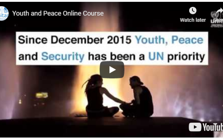 Youth and Peacebuilding Online Course Youth and Peacebuilding Online Course