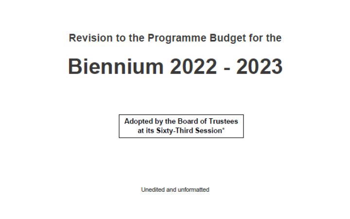 Revised Programme Budget Biennium 2022-2023